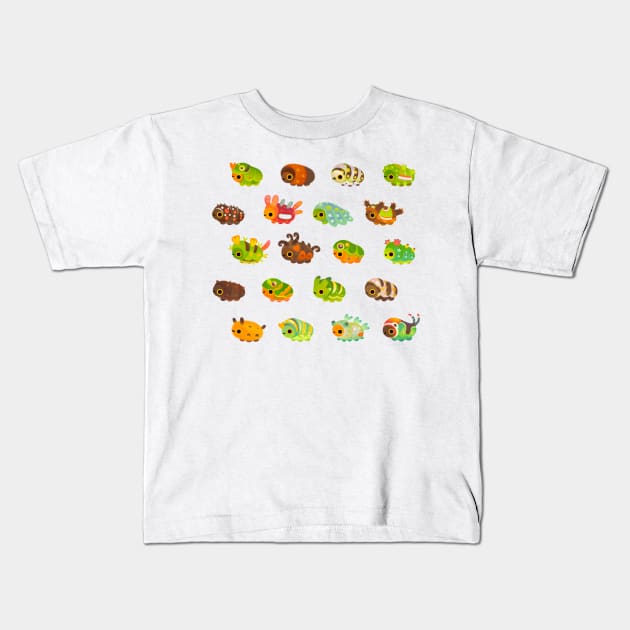 Caterpillar Kids T-Shirt by pikaole